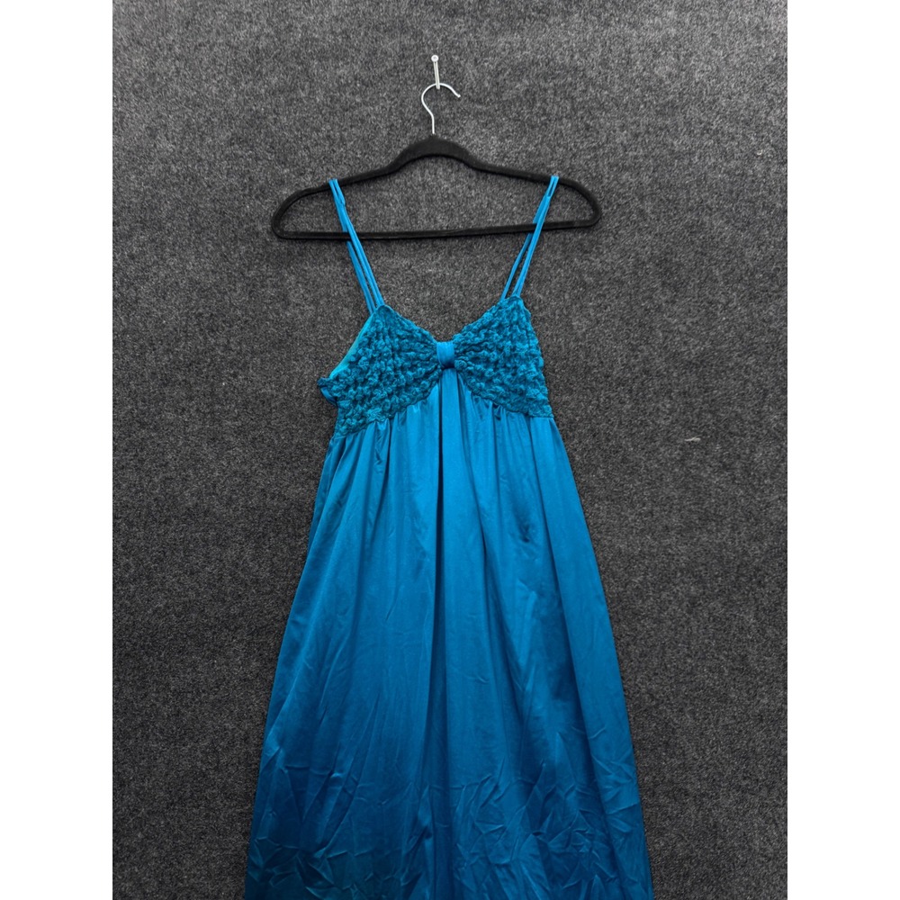 Cachet Teal Blue Evening Gown Rosette Bow Bodice Formal Dress Maxi